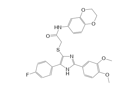 acetamide, N-(2,3-dihydro-1,4-benzodioxin-6-yl)-2-[[2-(3,4-dimethoxyphenyl)-5-(4-fluorophenyl)-1H-imidazol-4-yl]thio]-