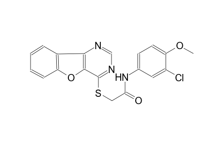 2-([1]benzofuro[3,2-d]pyrimidin-4-ylsulfanyl)-N-(3-chloro-4-methoxyphenyl)acetamide