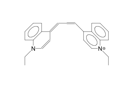 1,3-Bis(N-ethyl-4-quinolinium)-propenylidene cation