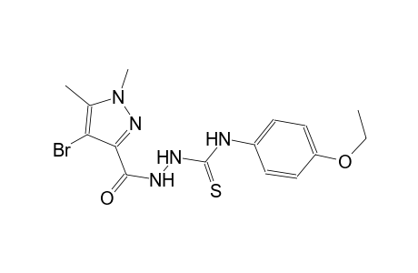 2-[(4-bromo-1,5-dimethyl-1H-pyrazol-3-yl)carbonyl]-N-(4-ethoxyphenyl)hydrazinecarbothioamide