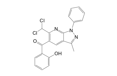 (6-Dichloromethyl-3-methyl-1-phenyl-1H-pyrazolo[3,4-b]pyridin-5-yl)-(2-hydroxy-phenyl)-methanone