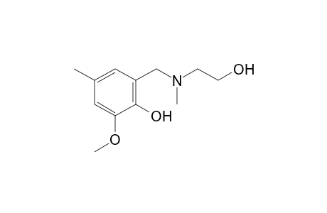 2-(N-2'-Hydroxyethylmethylaminomethyl)-6-methoxy-4-methylphenol