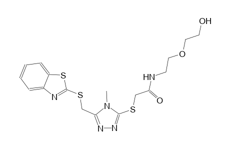 2-({5-[(1,3-benzothiazol-2-ylsulfanyl)methyl]-4-methyl-4H-1,2,4-triazol-3-yl}sulfanyl)-N-[2-(2-hydroxyethoxy)ethyl]acetamide
