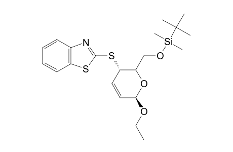 Ethyl 2,3,4-trideoxy-6-o-(tert-butyldimethylsilyl)-4-s-(2-benzothiazolyl)-4-thio-.alpha.-d-threo-hex-2-enopyranoside