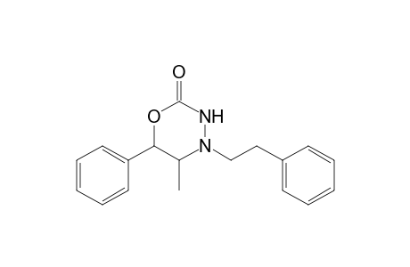 5-Methyl-4-(2'-phenylethyl)-6-phenyl-(1,3,4)-oxadiazinan-2-one