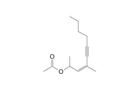 (Z)-4-methyldec-3-en-5-yn-2-yl acetate