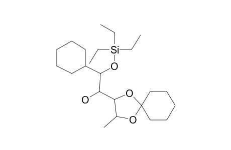 2-(2-Cyclohexyl-2-triethylsilyloxy-1-hydroxyethyl)-3-methyl-1,4-dioxaspiro[5.4]decane