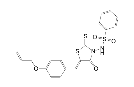 N-{(5Z)-5-[4-(allyloxy)benzylidene]-4-oxo-2-thioxo-1,3-thiazolidin-3-yl}benzenesulfonamide