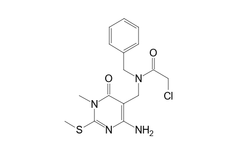 N-{[4-Amino-1-methyl-2-(methylthio)-6-oxo-1,6-dihydropyrimidin-5-yl]methyl}-N-benzyl-2-chloroacetamide