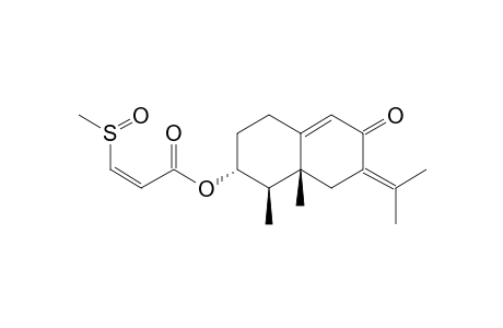 (Z)-3-Methanesulfinyl-acrylic acid (1R,8aR)-7-isopropylidene-1,8a-dimethyl-6-oxo-1,2,3,4,6,7,8,8a-octahydro-naphthalen-2-yl ester