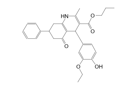 3-quinolinecarboxylic acid, 4-(3-ethoxy-4-hydroxyphenyl)-1,4,5,6,7,8-hexahydro-2-methyl-5-oxo-7-phenyl-, propyl ester