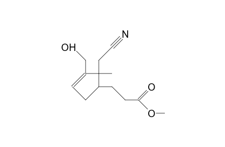 2-Hydroxymethyl-5-(2-methoxycarbonyl-ethyl)-1-cyanomethyl-1-methyl-2-cyclopentene