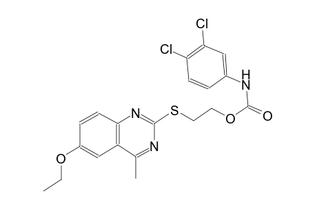2-[(6-ethoxy-4-methyl-2-quinazolinyl)sulfanyl]ethyl 3,4-dichlorophenylcarbamate