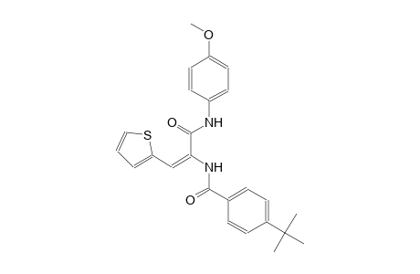 4-tert-butyl-N-[(E)-1-[(4-methoxyanilino)carbonyl]-2-(2-thienyl)ethenyl]benzamide