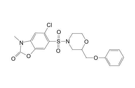 1,3-Benzoxazol-2(3H)-one, 5-chloro-3-methyl-6-[[2-(phenoxymethyl)-4-morpholinyl]sulfonyl]-