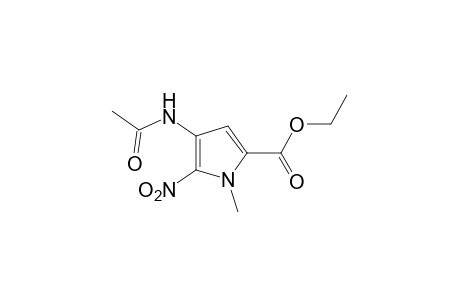 4-acetamido-1-methyl-5-nitropyrrole-2-carboxylic acid, ethyl ester
