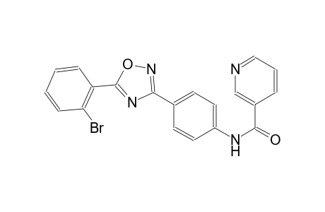 N-{4-[5-(2-bromophenyl)-1,2,4-oxadiazol-3-yl]phenyl}nicotinamide