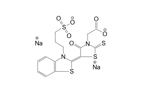 sodium (Z)-2-(4-oxo-5-(3-(3-sulfonatopropyl)benzo[d]thiazol-2(3H)-ylidene)-2-thioxothiazolidin-3-yl)acetate