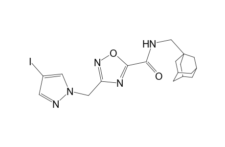 1,2,4-Oxadiazole-5-carboxamide, 3-[(4-iodo-1H-pyrazol-1-yl)methyl]-N-(tricyclo[3.3.1.1~3,7~]dec-1-ylmethyl)-