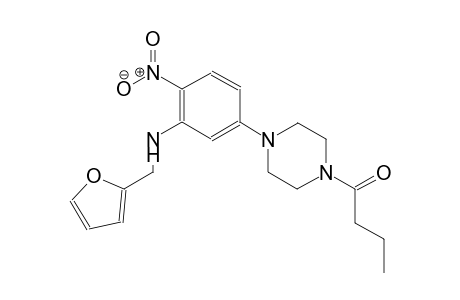 N-[5-(4-butyryl-1-piperazinyl)-2-nitrophenyl]-N-(2-furylmethyl)amine
