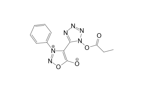 1-Propionoxy-5-(3-phenylsydnon-4-yl)tetrazole