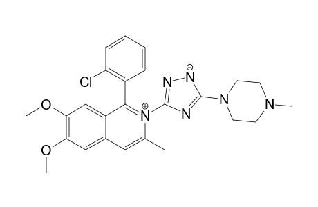 1-(2-chlorophenyl)-6,7-dimethoxy-3-methyl-2-[5-(4-methylpiperazin-1-yl)-1,2-diaza-4-azanidacyclopenta-2,5-dien-3-yl]isoquinolin-2-ium