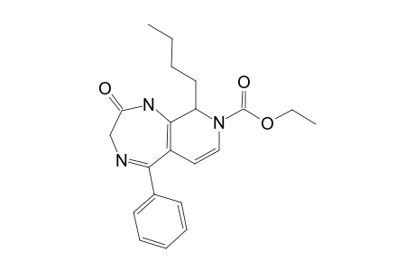 5-PHENYL-8-ETHOXYCARBONYL-9-N-BUTYL-I,3,8,9-TETRAHYDRO-2H-PYRIDO-[3,4-E]-1,2-DIAZEPIN-2-ONE