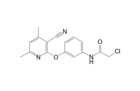 2-Chloranyl-N-[3-(3-cyano-4,6-dimethyl-pyridin-2-yl)oxyphenyl]ethanamide