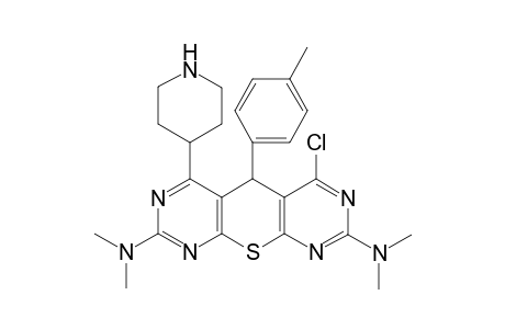 6-Chloro-2,8-bis(dimethylamino)-5-(p-toll)-4-(4-piperidino)-5H-thiopyrano[2,3-d:6,5-d']dipyrimidine
