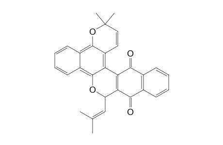 Naphtho[2,3-d]pyrano[3',2':3,4]naphtho[1,2-b]pyran-11,16-dione, 3,10-dihydro-3,3-dimethyl-10-(2-methyl-1-propenyl)-