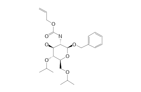 BENZYL-2-ALLYLOXYCARBONYLAMINO-2-DESOXY-4,6-O-ISOPROPYLIDENE-BETA-D-GLUCOPYRANOSIDE