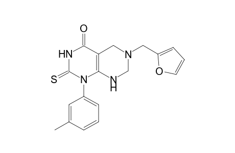 6-(furan-2-ylmethyl)-1-(3-methylphenyl)-2-sulfanylidene-1H,2H,3H,4H,5H,6H,7H,8H-[1,3]diazino[4,5-d]pyrimidin-4-one