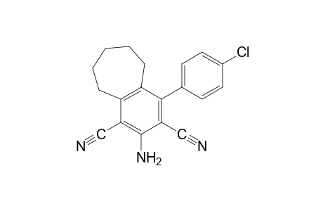 2-amino-4-(p-chlorophenyl)-6,7,8,9-tetrahydro-5H-benzocycloheptene-1,3-dicarbonitrile