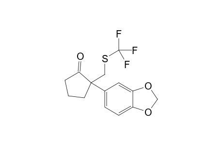 2-(benzo[d][1,3]dioxol-5-yl)-2-(((trifluoromethyl)thio)methyl)cyclopentan-1-one