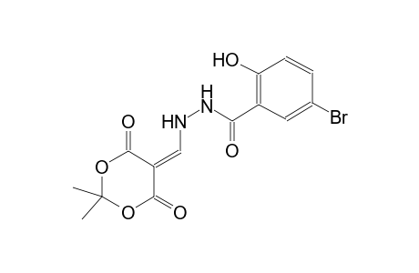 5-bromo-N'-[(2,2-dimethyl-4,6-dioxo-1,3-dioxan-5-ylidene)methyl]-2-hydroxybenzohydrazide