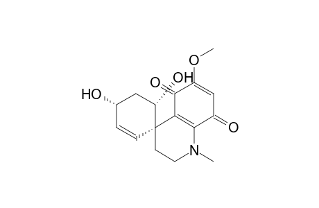 Spiro[2-cyclohexene-1,4'(1'H)-quinoline]-5',8'-dione, 2',3'-dihydro-4,6-dihydroxy-6'-methoxy-1'-methyl-, [1S-(1.alpha.,4.alpha.,6.alpha.)]-