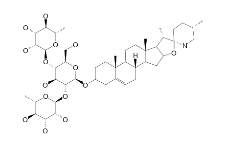 SOLAMARGINE;(25R)-3-BETA-[O-ALPHA-L-RHAMNOPYRANOSYL-(1->2)-[O-ALPHA-L-RHAMNOPYRANOSYL-(1->4)]-BETA-D-GLUCOPYRANOSYLOXY]-22-ALPHA-N-SPIROSOL-5-ENE