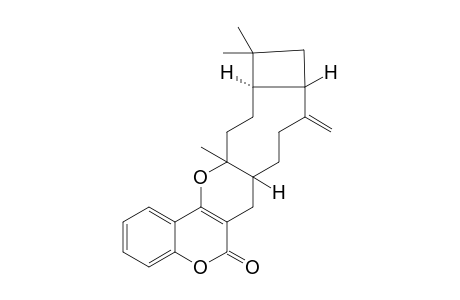 (7aSR,11S,14R,16aRS)-7,7a,8,9,11,12,13,14,15,16-Decahydro-13,13,16a-trimethyl-10-methylene-6H,10H,16aH-bicyclo[7.2.0]undecano[5',4';5,6]pyrano[3,2-c][1]benzopyran-6-one
