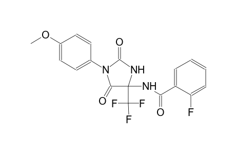 2-fluoro-N-[1-(4-methoxyphenyl)-2,5-dioxo-4-(trifluoromethyl)-4-imidazolidinyl]benzamide