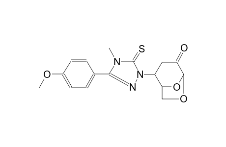 (1S,5R)-2-(3-(4-methoxyphenyl)-4-methyl-5-thioxo-4,5-dihydro-1H-1,2,4-triazol-1-yl)-6,8-dioxabicyclo[3.2.1]octan-4-one