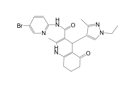 N-(5-bromo-2-pyridinyl)-4-(1-ethyl-3-methyl-1H-pyrazol-4-yl)-2-methyl-5-oxo-1,4,5,6,7,8-hexahydro-3-quinolinecarboxamide