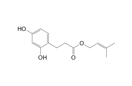2,3-Dihydro-p-hydroxy-o-coumaric acid 3,3-dimethylallyl ester