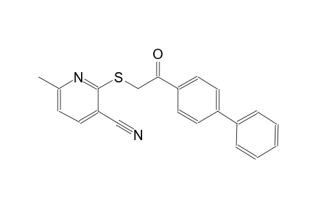 2-[(2-[1,1'-biphenyl]-4-yl-2-oxoethyl)sulfanyl]-6-methylnicotinonitrile