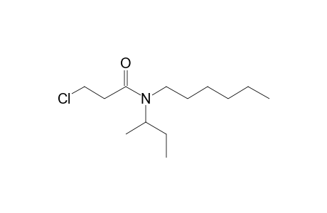 Propionamide, 3-chloro-N-(2-butyl)-N-hexyl-