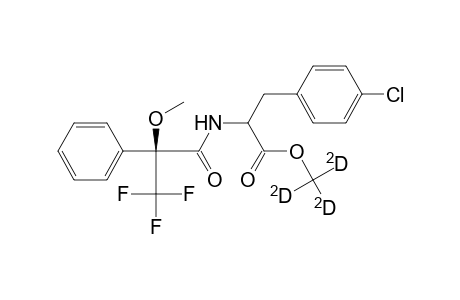 N-((S)-.alpha.-methoxy-.alpha.-(trifluoromethyl)phenylacetyl)-3-(4'-chlorophenyl)-2-aminopropanoic acid trideuteromethyl ester