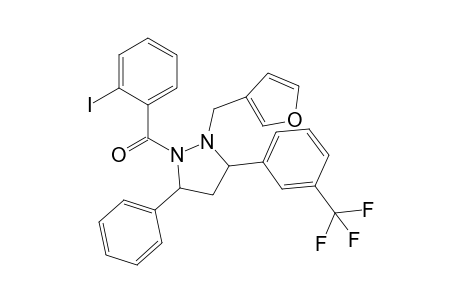 cis/trans-3-[3'-(Trifluoromethyl)phenyl]-2-(3'-furyl)methyl-1-(2'-iodobenzoyl)-5-phenylpyrazolidine