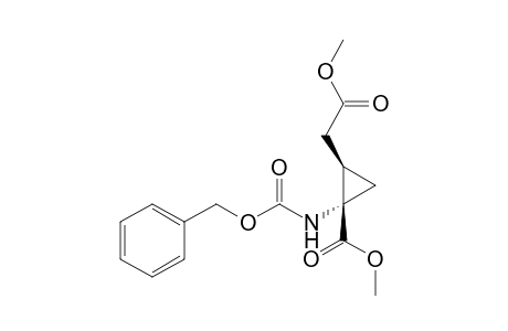Methyl (1S,2R)-(+)-1-[N-(benzyloxycarbonyl)amino]-2-methoxycarbonylmethylcyclopropanecarboxylate