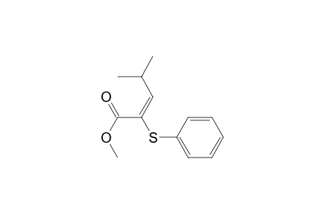 2-Pentenoic acid, 4-methyl-2-(phenylthio)-, methyl ester, (E)-