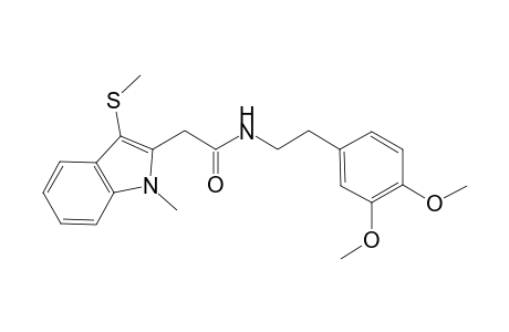 N-homoveratryl-2-[1-methyl-3-(methylthio)indol-2-yl]acetamide