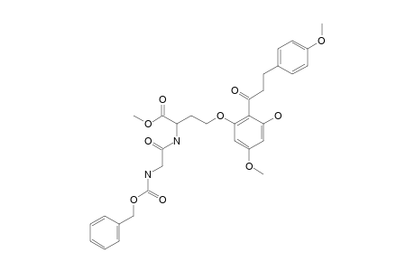 N-[(BENZYLOXYCARBONYL)-GLYCYL]-O-[(6'-HYDROXY-4,4'-DIMETHOXY-DIHYDRO-CHALCONE)-2'-YL]-HOMOSERINE-METHYLESTER